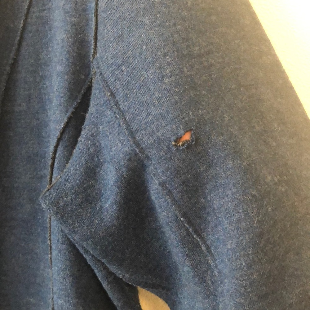 Eileen Fisher Blue Wool Snap Cardigan Sz 2X - Picture 6 of 8